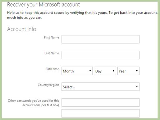 how to recover password for outlook email